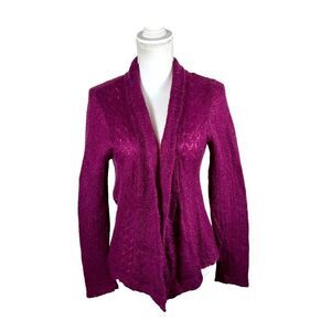 Eileen Fisher Burgundy Soft Open Cardigan